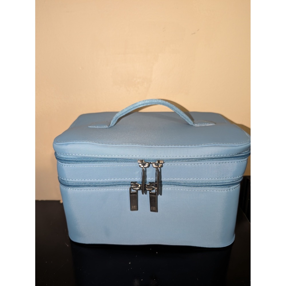 Open Story Light Blue Dual Layer Jewelry and Makeup Travel Organizer Case